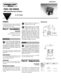 Thumbnail of document Manual - PSW-181 Industrial Differential Pressure Switch or Alarm